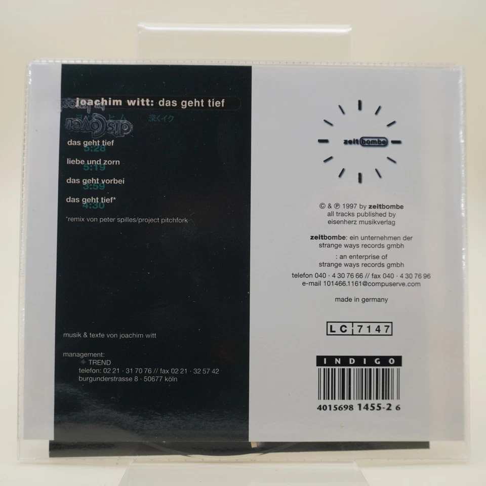 Joachim Witt – Das Geht Tief | CD | Zustand sehr gut - Bild 2 von 2