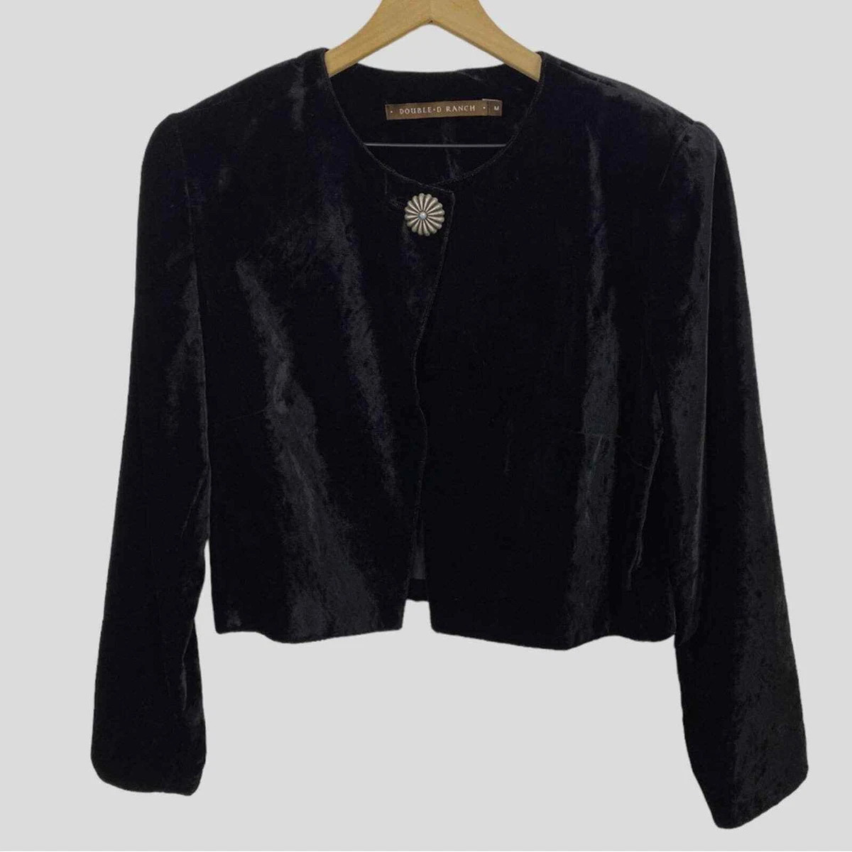 Cropped velvet shop jacket