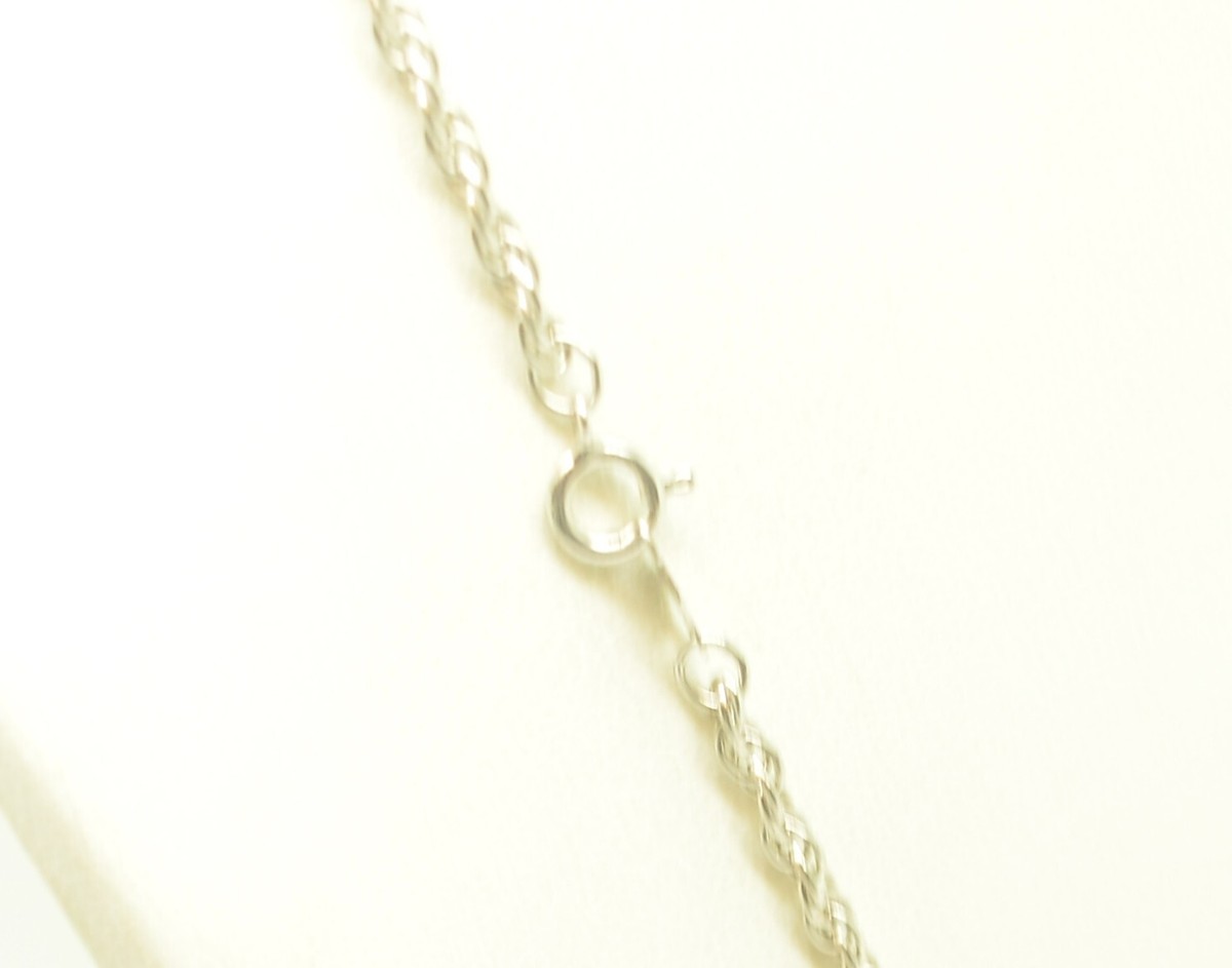 みなチケ Sterling Silver Twisted Cable Chain Necklace 18.0
