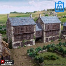 Cobblestone Way Tabletop Gaming Scatter Terrain 3D Print 10/15/20/28/32MM