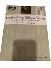 GET UNDER CONTROL! Control Top Silken Sheers Vtg Pantyhose Suntan Tall NEW NOS