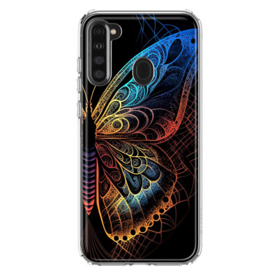 For Samsung Galaxy A21 Shockproof Case Mandala Butterfly Pattern