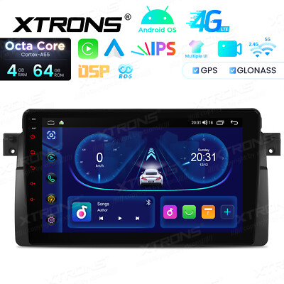 XTRONS Für BMW E46 Autoradio 9'' Android 14 8-Core 4G+64GB GPS Navi CarPlay WiFi