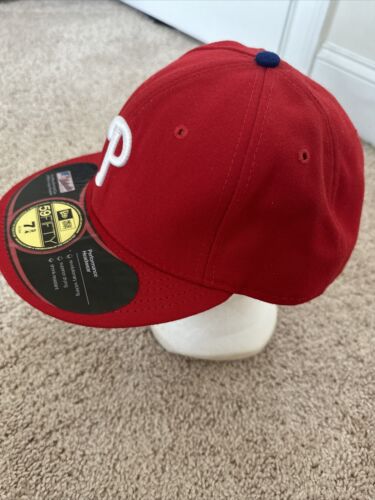 New Era 59Fifty Red Fitted Hat 7 3/4 - Picture 2 of 4