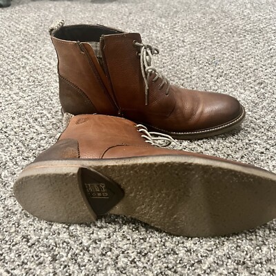 Modern Fiction Counterplot Brown Leather & Suede Zip Up/Lace  display picture 1