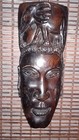Hand carved strong and  brown  Ebony wood mask and  Elephant  attached.  — photo 5
