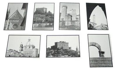 set of 7 PHOTO POSTCARDS LA TUSCIA ORVIETO etc COLLECTION PIO SCOPPOLA Italy