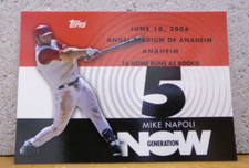 BASEBALL CARD GENERATION NOW MIKE NAPOLI CALIFORNIA ANAHEIM ANGELS 16 HOME RUNS