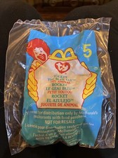 1999 McDonalds Happy Meal TY Rocket The Blue Jay Beanie Baby Plush Toy  5