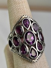 Sterling Silver 925 Amethyst Ring Sz. 8