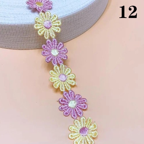 1Yard Daisy Flowers Trim Ribbon CRAFTS Scrapbook Wedding Sewing Craft Decor/ - Picture 18 of 54