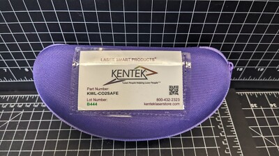 Kentek Purple Case for Lab Laser Safety Goggles Glasses KWL KBS KXL co2 throlabs