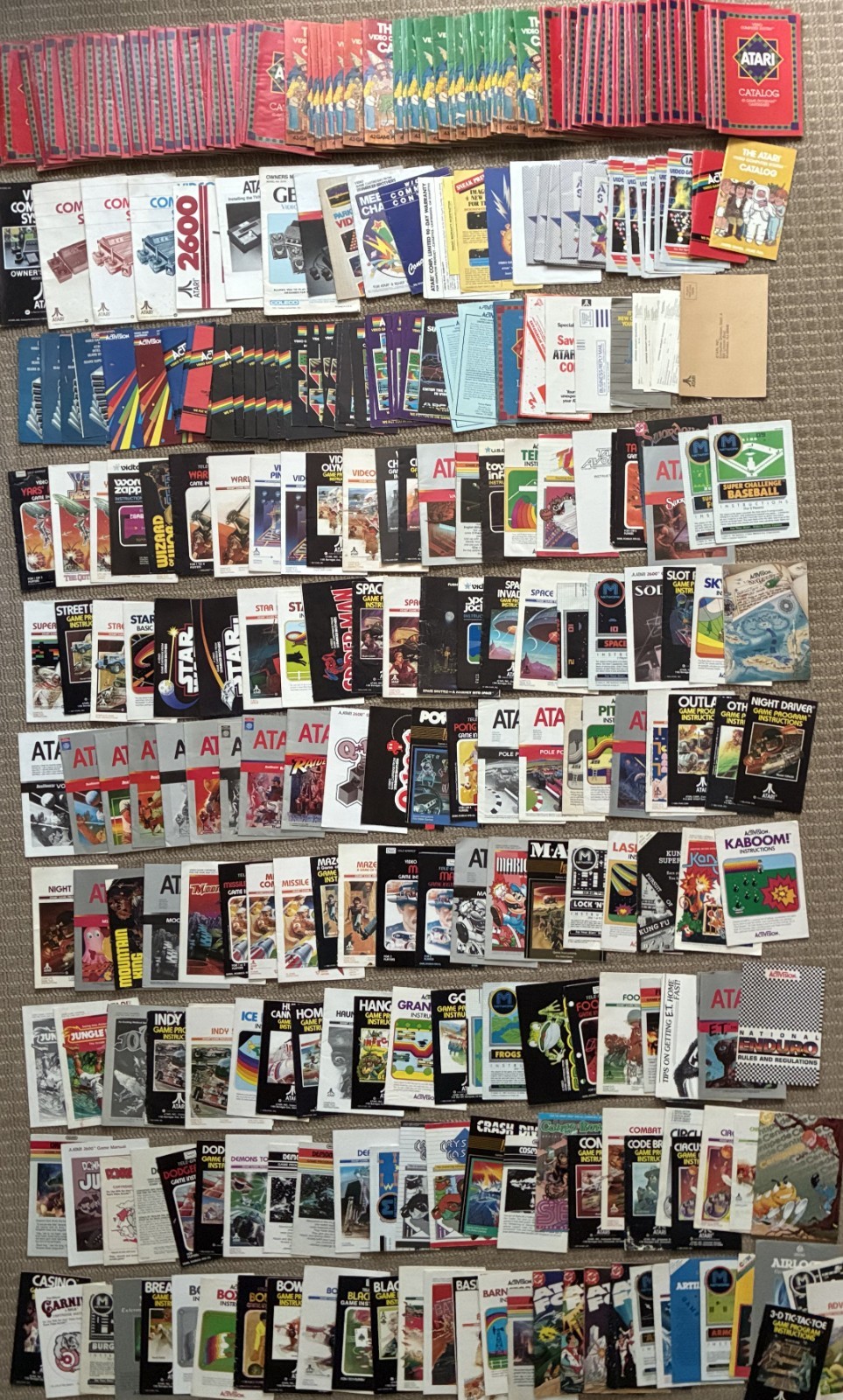 Atari 2600 manuals, catalogs, comics including rares and uncommons, 217 titles