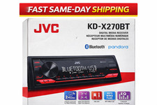 JVC KD-X270BT Bluetooth Car Stereo USB AUX AM/FM 50W Single DIN No CD