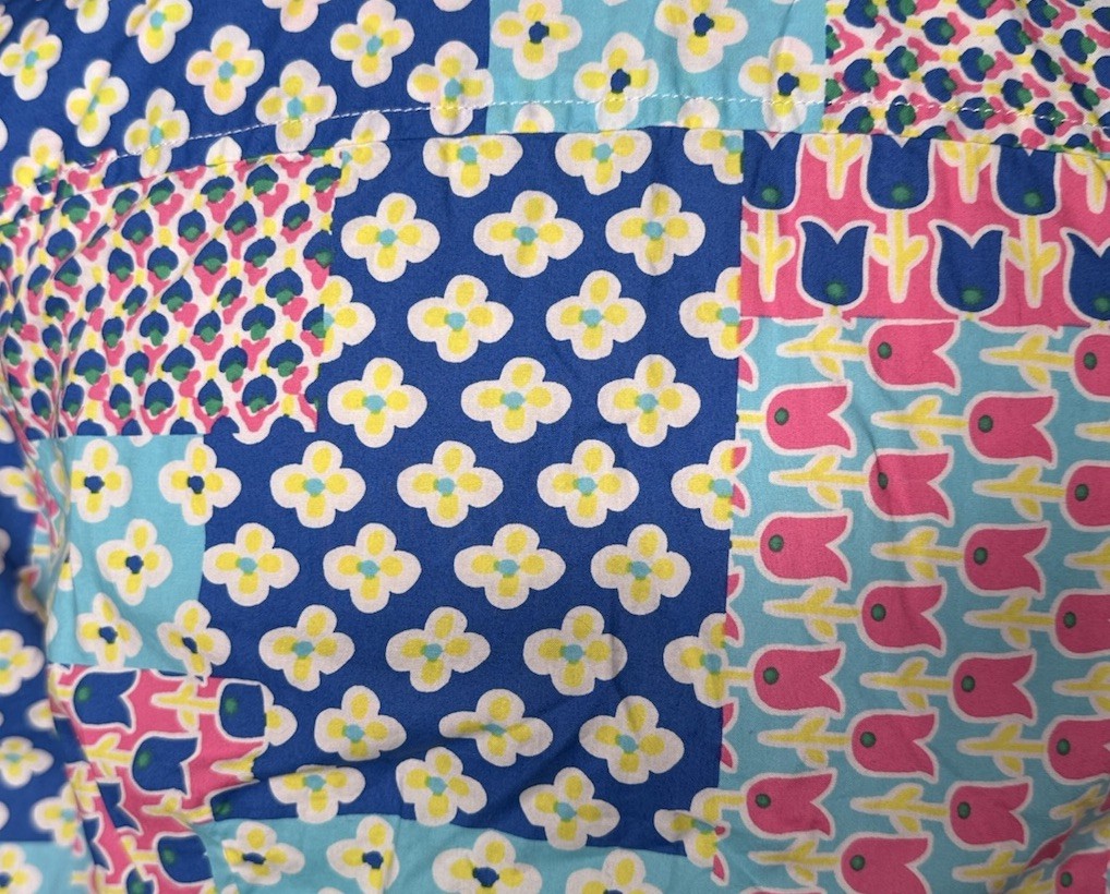 Talbots Island Patchwork Floral Print Belted Shir… - image 14