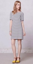 Anthropologie Postmark Nautical Striped Bow Back Dress Women’s Size S