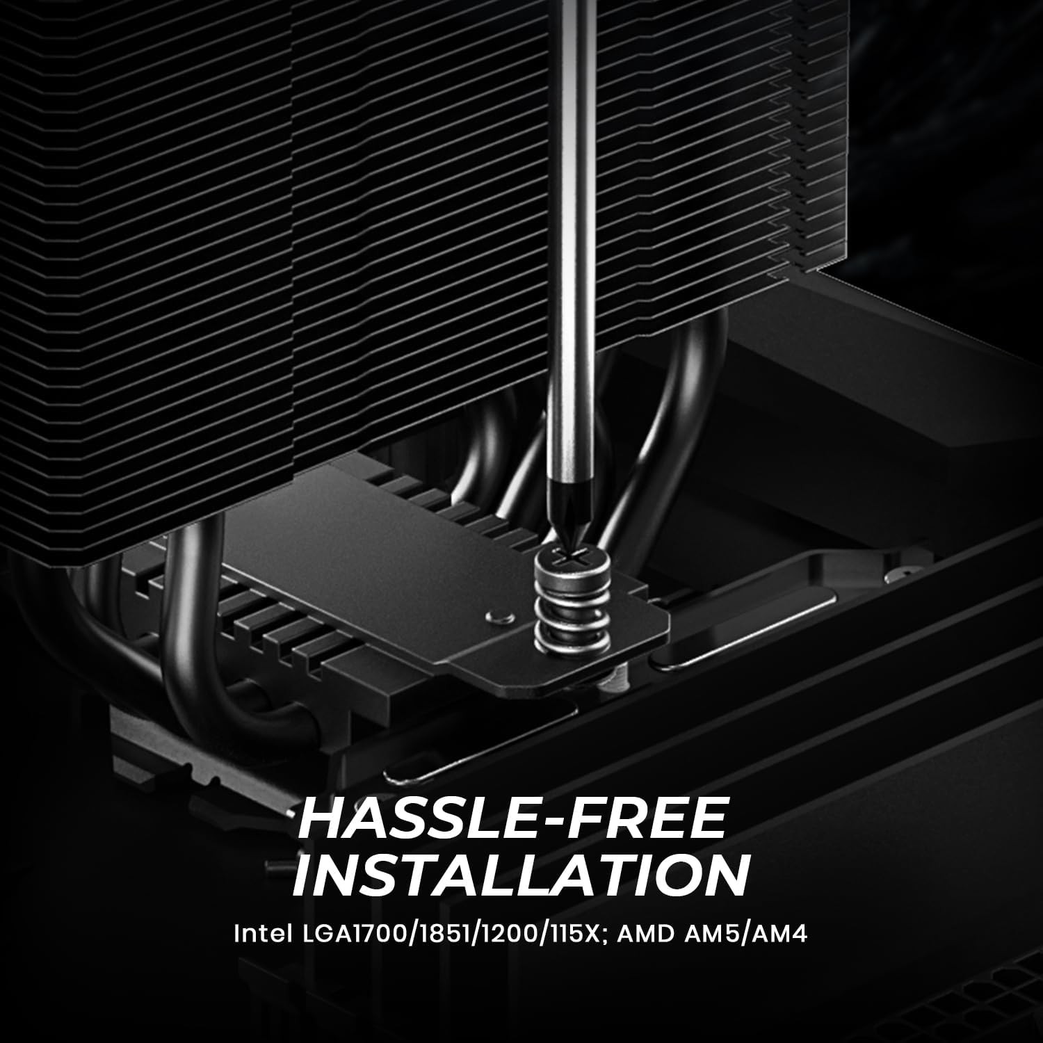 SE-214-XT Black CPU Cooler 120mm PWM Fan for Intel LGA1700/1851 & AMD AM5/AM4