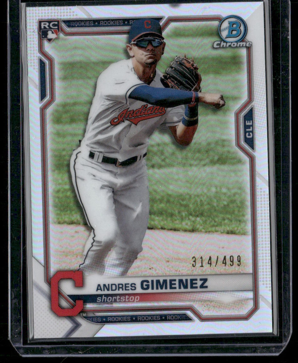2021 Bowman Chrome #12 Andres Gimenez Refractor #/499