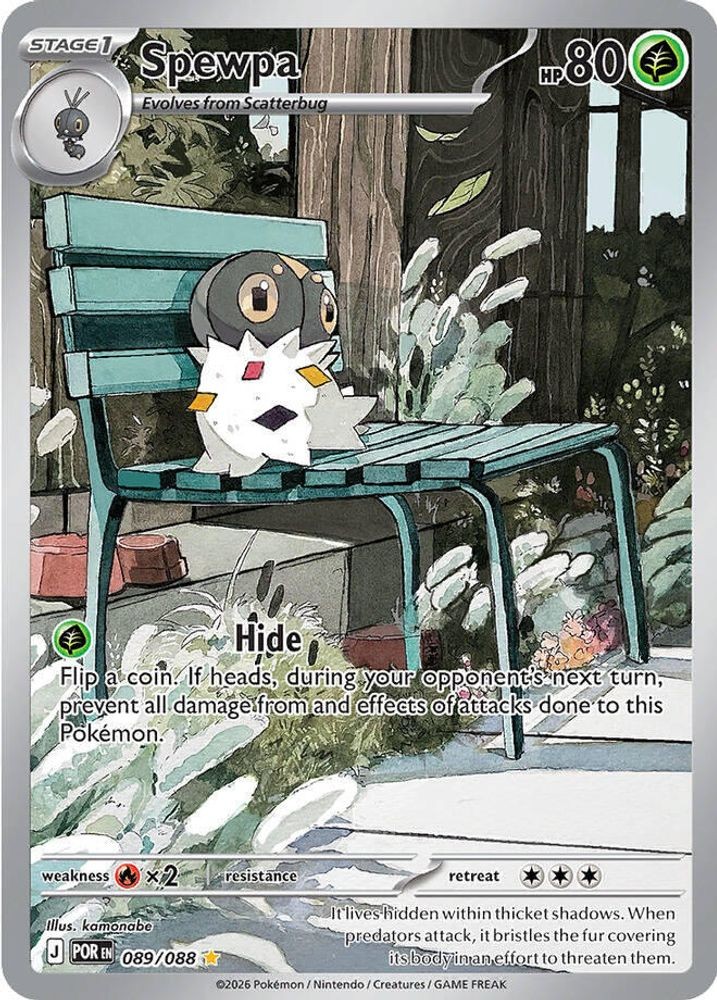 Spewpa 089/088 Holo Illustration Rare Perfect Order Pokemon Near Mint