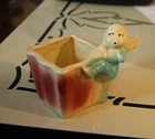 Vintage pixie shawnee pottery planter, 5" x 4"