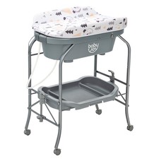 Baby Changing Table Practical Bathtub w/ Practical Bathtub  4 Universal Wheels