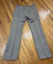 Vintage Levi's Tan Polyester Pants Made in USA Men's 36x32
