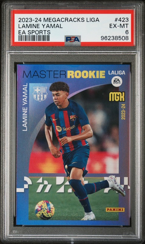 2023-24 PANINI MEGACRACKS LALIGA EA SPORTS #423 LAMINE YAMAL PSA 6