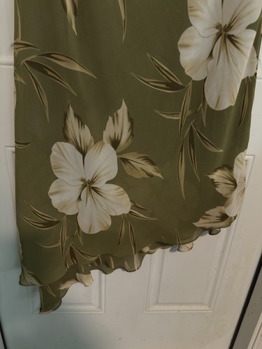 A Wild Thyme Womens Ladies Green Asymmetrical MIDI/Maxi BOHO Shift Dress Sz 16 - Picture 5 of 7
