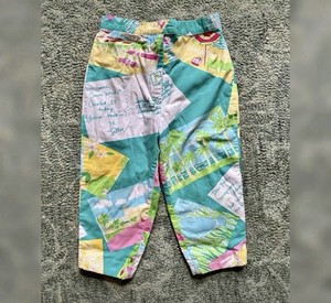 Kid’s Lilly Pulitzer Travel Themed Pastel Pants - Size 3T - Flamingos - Vintage