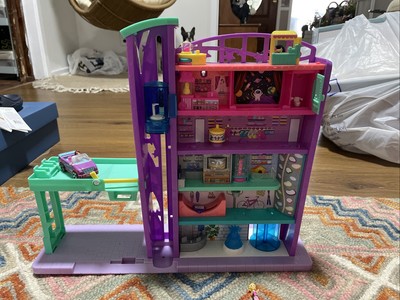 Polly Pocket Pollyville Mega Mall 6 Floor Playset Structure Elevator Missing Pcs