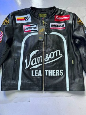 Supreme × Vanson Leathers Star Jacket In Black