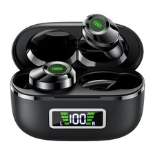 Wireless Earbuds, Bluetooth 5.5 Headphones Bass Stereo, Ear Buds with Black