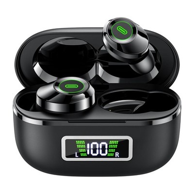 Wireless Earbuds, Bluetooth 5.5 Headphones Bass Stereo, Ear Buds with Black 