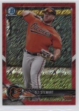 2018 Bowman Chrome Prospects Red Shimmer Refractor 3/5 DJ Stewart #BCP106 11pj