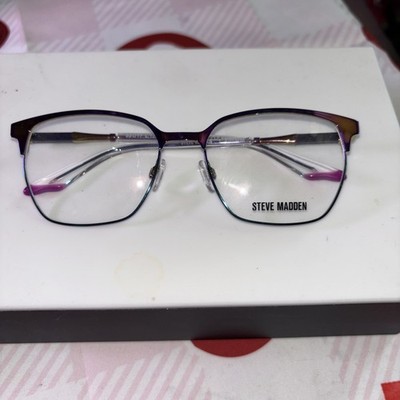 STEVE MADDEN PURPLE PRISM 53/17/135 EYEGLASSES FRAMES ONLY BRAND NEW!!!
