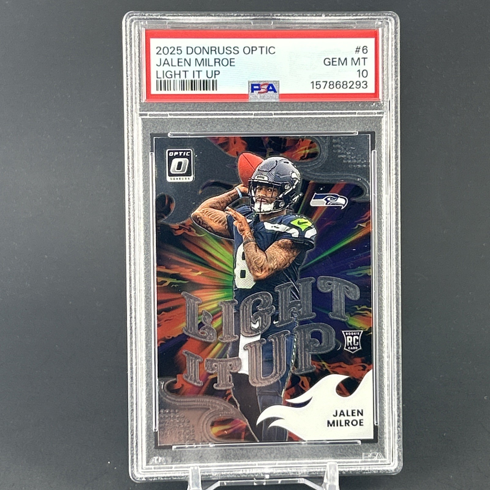 Jalen Milroe Panini Donruss Optic Light It Up #6 Base