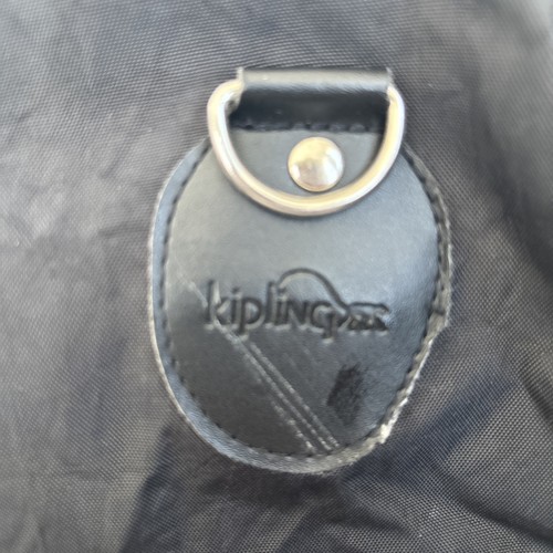 Kipling Vintage Nylon 18” Tote Duffle Travel Bag Black Y2K - Picture 16 of 19
