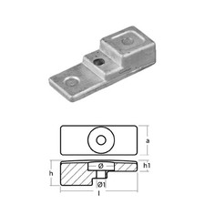 Anodo Piastrina Suzuki Motore DF 90 115 140 - Anodo Suzuki in alluminio