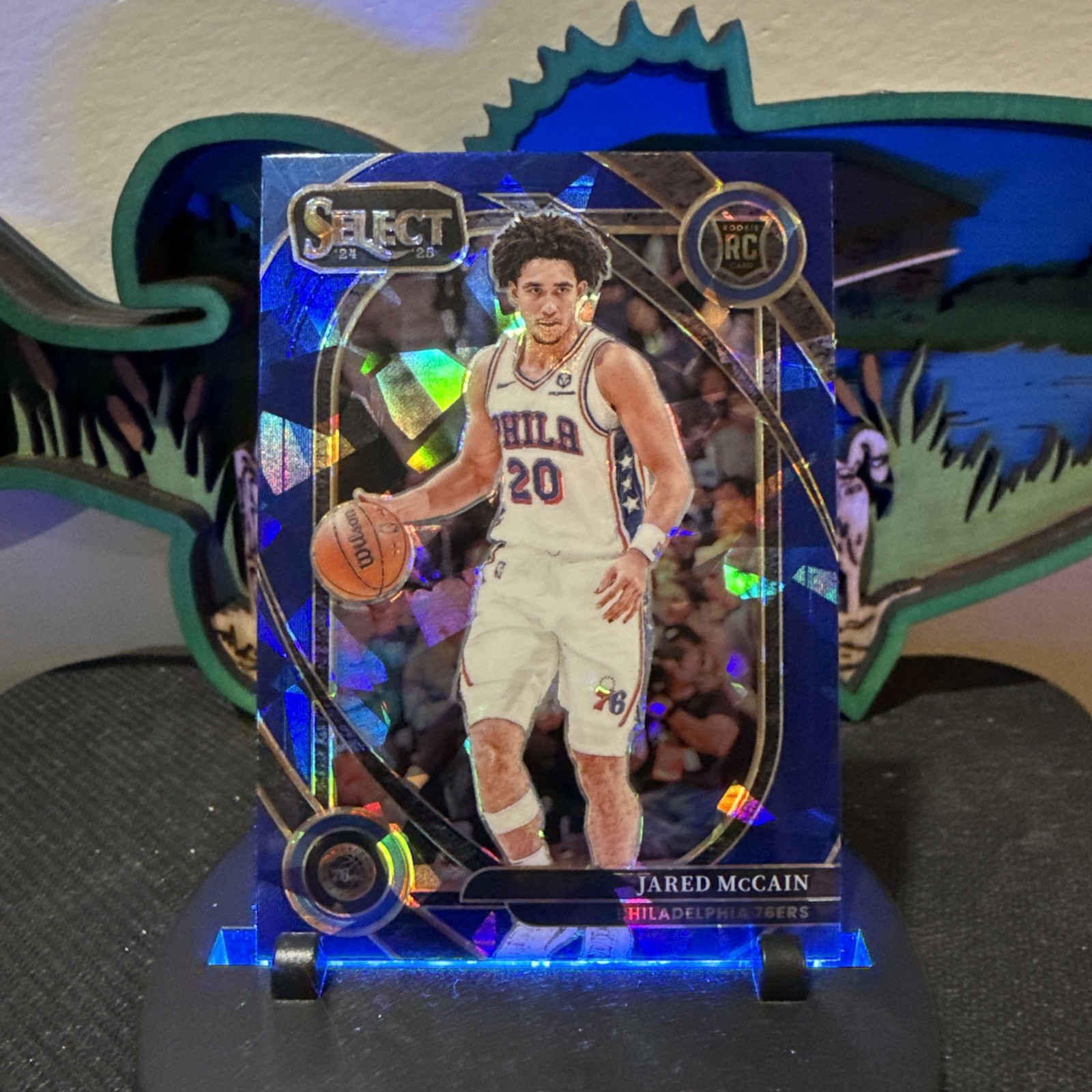 2024-25 Panini Select - Courtside Jared McCain #283 Blue Cracked Ice Prizm (RC)