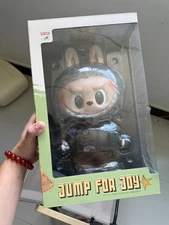 38CM Popmart The Monsters Jump For Joy Vinyl Plush Toy Pilot Action Figure