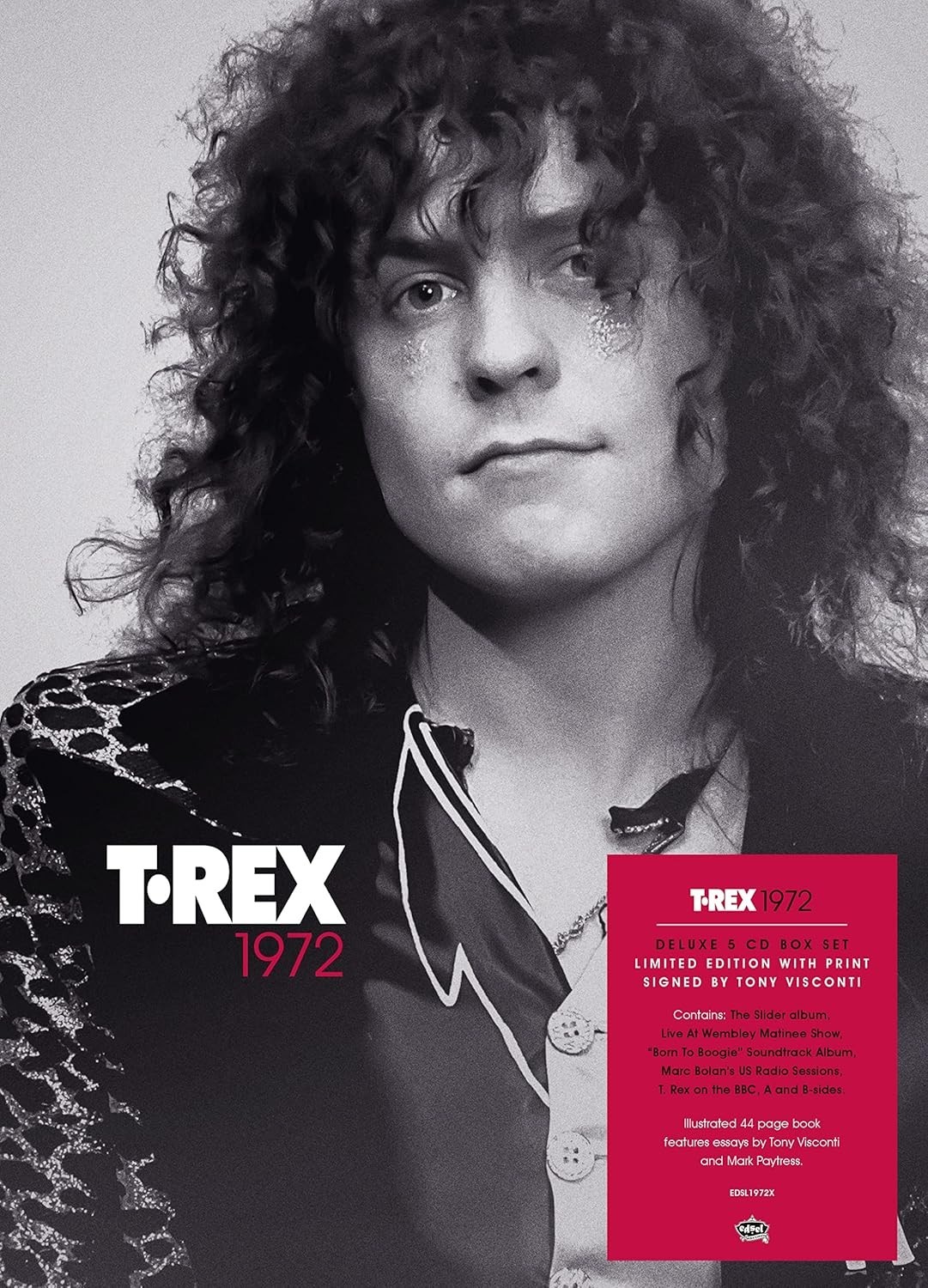 T.Rex : 1972 CD 50th Anniversary  Box Set 5 discs & tony visconti signed print