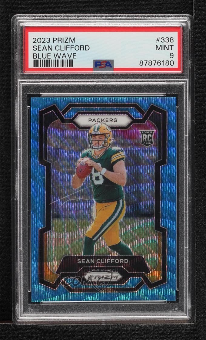 2023 Panini Prizm Rookies Blue Wave 102/199 Sean Clifford #338 PSA 9 MINT 2l4
