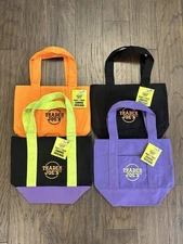 Halloween Trader Joe's Mini Canvas Tote Bags Set of 4 Trick Or Treat 2025 Black
