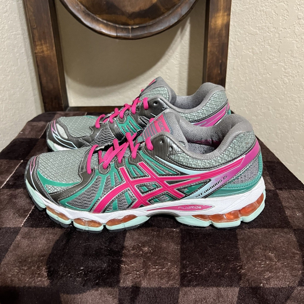 Running Shoe Asics Gel Nimbus 15 Kids Blue Size ASICS GEL-Nimbus