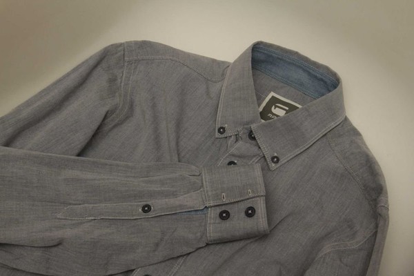 Men G-Star RAW Shirt Grey Cotton 38