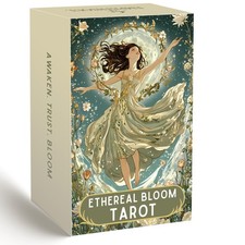 DPEHAKMK Tarot Deck Unique, 78 Floral Tarot Cards with Guidebook, Modern Witch