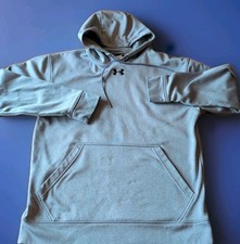 Under Armour Men's Logo Loose Fit Gray Hoodie Pullover size Small