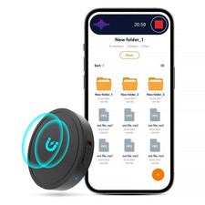 128G 1600 Hour Magnetic Voice Activated Recorder - Nanezan Black-128GB