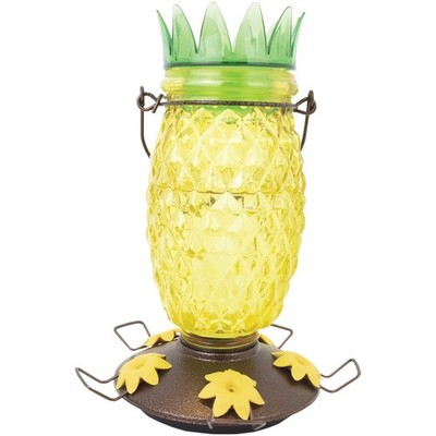Perky Pet 28 Oz. Glass Top Fill Pineapple Hummingbird Feeder 9110-2 Pack of 2