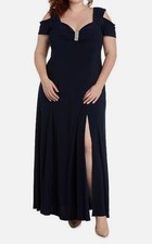 R & M Richards Womens Blue Rhinestone-Detail ...